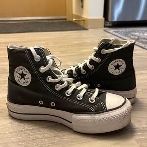 Converse platform Sage Green and White High-Tops